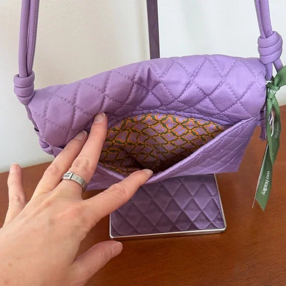 Vera Bradley Quilted Purple Crossbody Bag - Picture 8 of 10